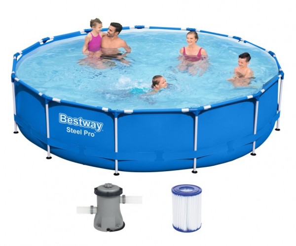 Bestway Steel Pro Frame Pool 396x84cm + Pumpe 5612E