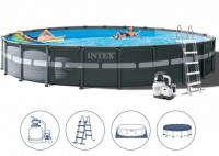Intex Ultra Frame Pool Komplett-Set 732x132 + Sandfilter 26340