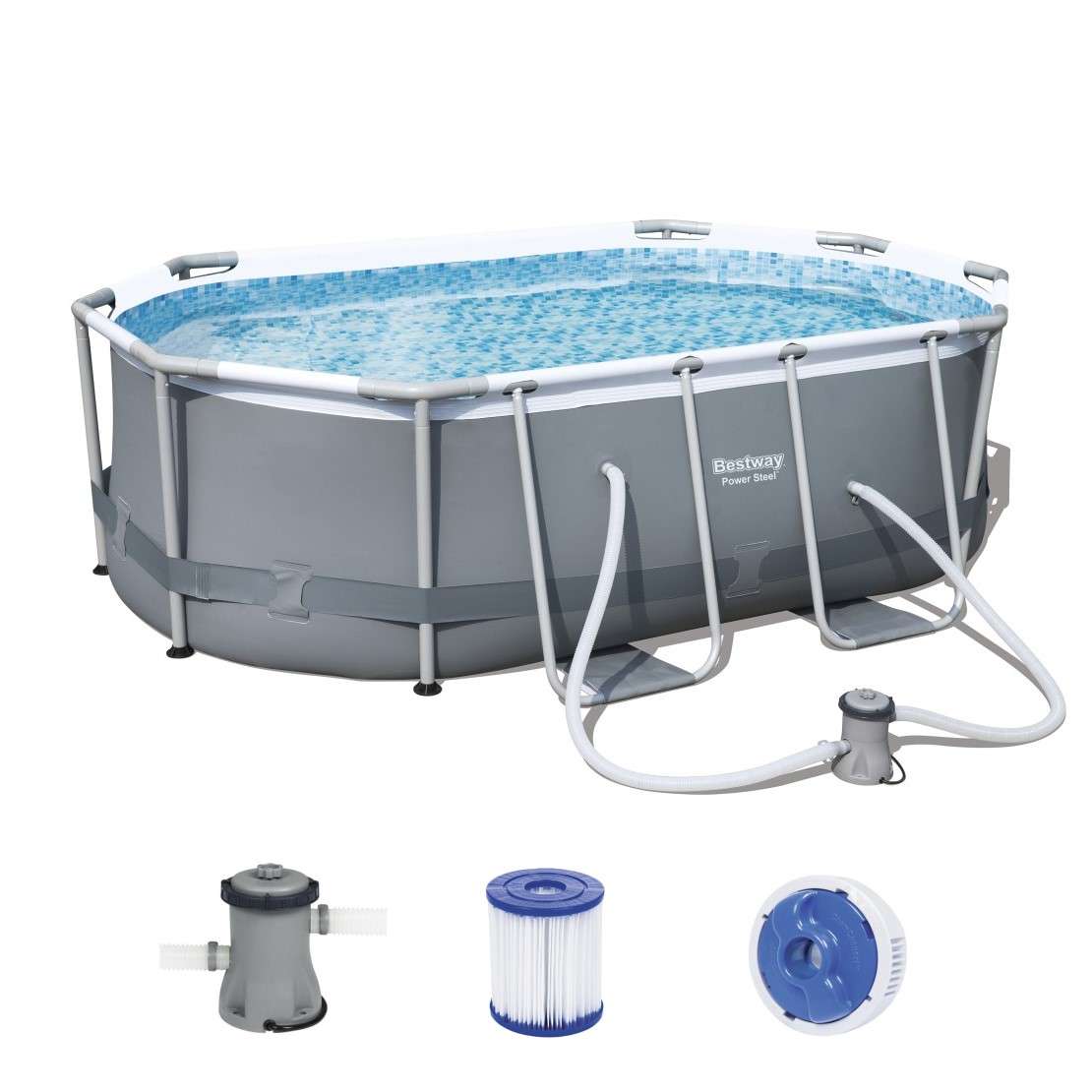 Bestway Power Steel Oval Pool Set 305 x 200 5614A poolgigant.de