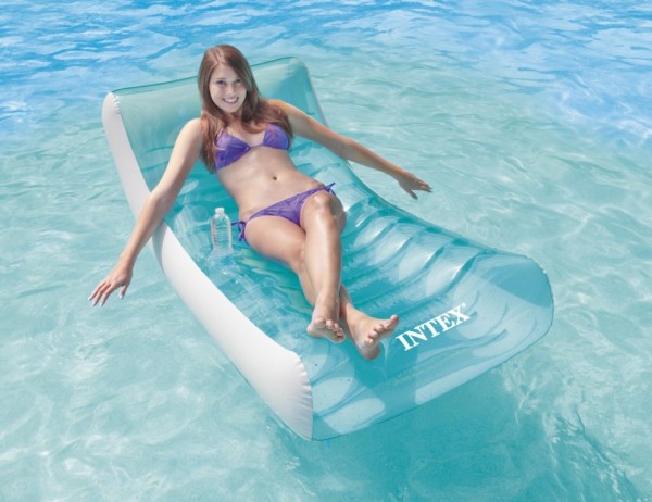 Wasserliege Wassermatte Luftmatratze Wasser Schwimmliege Wassersessel 250x100 cm 