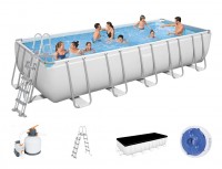 Bestway Power Steel Frame Pool Set 640 x 274 + Sandfilter 5612B