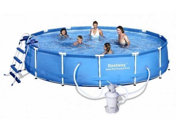 Bestway Steel Pro Frame Pool 457x91 mit Sandfilteranlage 56282