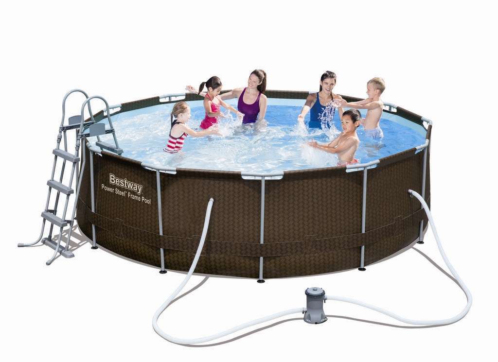 Bestway Steel Pro Pool Set 366x100 Rattan 56379 poolgigant.de
