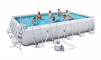 Bestway Rectangular Frame Pool Set 671 x 366 mit Sandfilter 56471