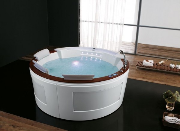 Whirlwanne Whirlpool rund für 3 Personen, Wellgems U2603