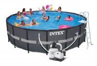 Intex Ultra Frame Pool Komplett-Set 610x122 + Sandfilter 26334