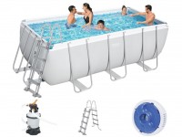 Bestway Power Steel Pool Set 412 x 201 mit Sandfilter 56457