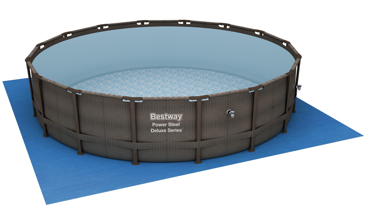 Bestway Power Steel Deluxe Pool Set 488x122 Rattan 56666 Frame Pools